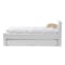 Baxton Studio Cosmo Modern and Contemporary White Faux Leather Twin Size Trundle Bed 123-6836 - alternate 2